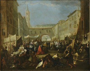 The Miracle Of The Most Holy Sacrament In Turin: The Procession And The Descent Of The Host — Pietro Domenico Ollivero, Baroque Religious Painting