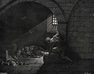The Inferno, Canto 33, Lines 73-74. Then Fasting Got The Mastery Of Grief. — Paul Gustave Doré, Romanticism