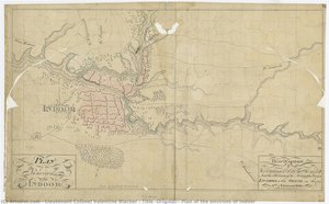 Title (original): Plan Of The Environs Of Indoor — Lieutenant Colonel Valentine Blacker