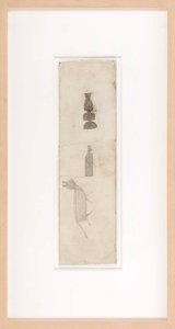 Untitled (lamp, Bottle, And Cat) — Bill Traylor