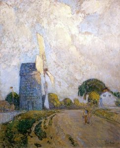 Windmill At Sundown, East Hampton — Frederick Childe Hassam
