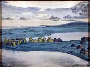 Lake Village — Nicholas Roerich, Symbolism
