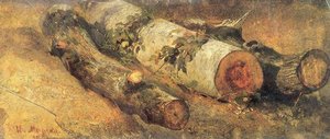Cut Down Birch — Ivan Ivanovich Shishkin