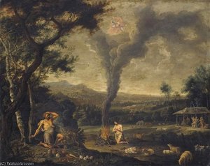 God Accepting The Sacrifice Of Abel — Willem Van Herp The Elder