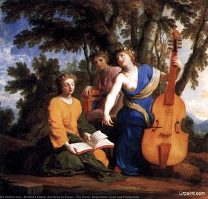 Die Musen: Melpomene, Erato und Polyhymnia