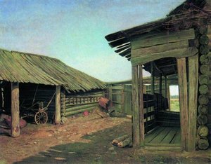 Village Courtyard. End Of 1860 — Ivan Ivanovich Shishkin