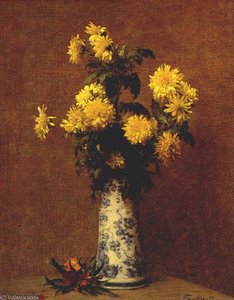 Chrysanthemums — Henri Fantin-latour