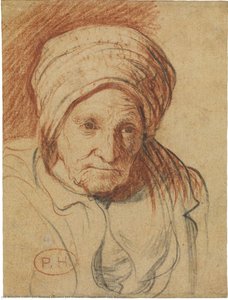 Head Of An Old Woman: — Јан Ливенс, Baroque Dutch Painting