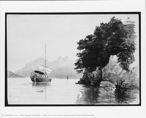 Lake Of Lecco (from Switzerland 1869 Sketchbook)