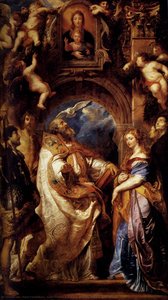 Saint Gregory With Saints Domitilla, Maurus, And Papianus — Peter Paul Rubens, Baroque Style