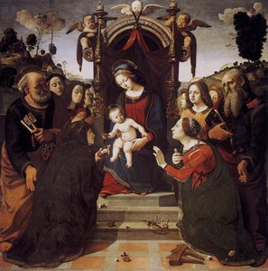 Virgin And Child Enthroned With Saints — Piero Di Cosimo (piero Di Lorenzo), Early Renaissance