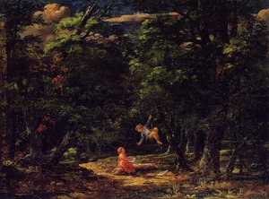 The Swing: Children In The Woods — Martin Johnson Heade