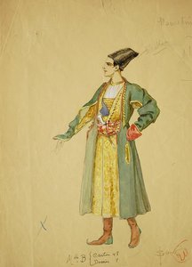 Sketch Of The Costume — Sergey Solomko, Art Nouveau