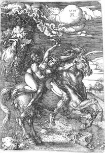 Abducción De Próspera Por Un Unicornio — Albrecht Dürer