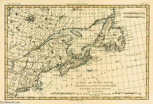 Eastern Canada, Newfoundland, Nova Scotia And St John Island, From 'atlas De Toutes Les Parties Conn — Rigobert Bonne (charles Marie Rigobert Bonne), Cartography