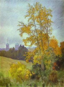 Autumn Landscape With A Church — Isaak Ilyich Levitan