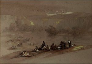 On The Banks Of The Jordan — David Roberts, Romanticism