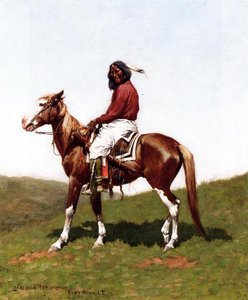 Comanche Brave, Fort Reno, Indian Territory — Frederic Remington
