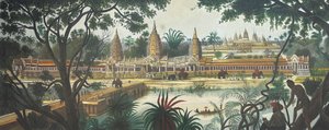 Vista De La Entrada Oeste De Angkor Wat