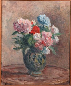 A Still Life With Flowers In A Vase — Maximilien Luce