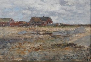 Landscape with Barns