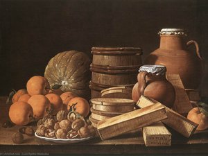 Still-life With Oranges And Walnuts — Luis Egidio Meléndez, Neoclassical Realism