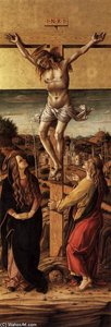Crucifix With The Virgin And St John The Evangelist — Carlo Crivelli
