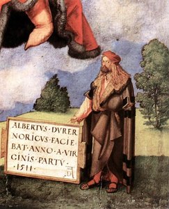 The Adoration Of The Trinity (detail) — Albrecht Dürer