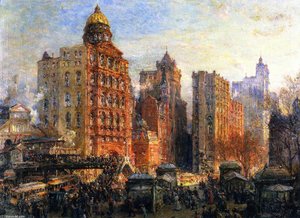 The Rush Hour, New York City — Colin Campbell Cooper