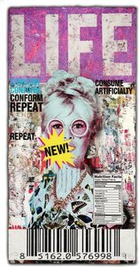 Fragmented Echoes of Identity Within a Monumental Pulse of Consumerist Chaos