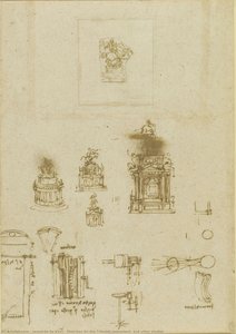 Dibujos Para El Monumento Trivulzio Y Otros Estudios — Leonardo Da Vinci