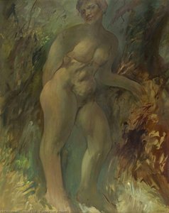 Standing Nude In Woods — William Brice