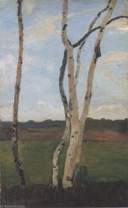 Landscape With Birches — Paula Modersohn-becker