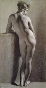 Standing Female Nude Seen From The Back — Pierre-paul Prud'hon