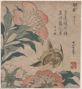 Peony And Canary — Katsushika Hokusai