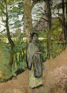 Woman In Grey In A Lane — Jean-édouard Vuillard
