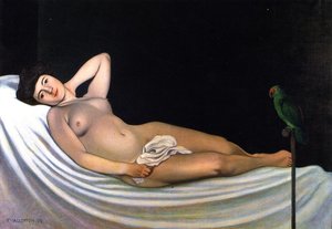 Woman With A Parrot — Félix Vallotton