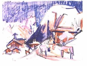 Snow At The Staffelalp — Ernst Ludwig Kirchner