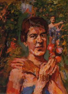Portrait D'olda Palkovska, Huile Sur Toile, — Oskar Kokoschka