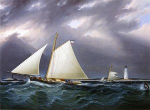 The Match Between The Yachts 'vision' And 'meta' - Rough Weather — James Edward Buttersworth