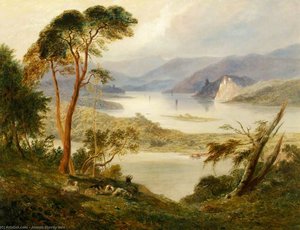Landscape With Lake; Oberwesel With Schonburg Castle, On The Rhine
