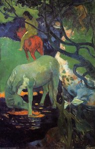 El Caballo Blanco — Eugène Henri Paul Gauguin, Post-impressionism