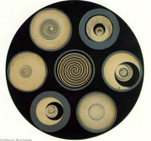 Disks Bearing Spirals (disques Avec Spirales), — Marcel Duchamp