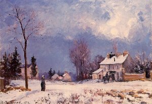 The Road From Versalles To Saint-germain At Louveciennes — Camille Pissarro