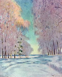 The Frost. Sunset — Igor Emmanuilovich Grabar