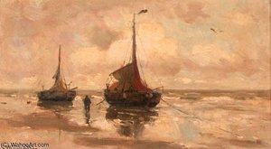 Bomschuiten On The Beach — Gerhard Arij Ludwig Morgenstje Munthe, Impressionism