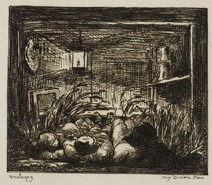 Bedding Down On The Boat (night On The Boat) — Charles-françois Daubigny, Impressionism