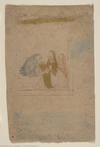 A Lady With Attendants — Nainsukh