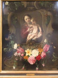 Virgin With Child In A Crown Of Flowers — Daniel Seghers