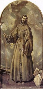 St. Bernardino Of Siena — El Greco, Baroque Religious Painting